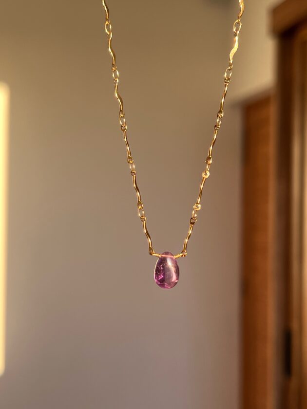 Amethyst Teardrop Necklace - Image 2