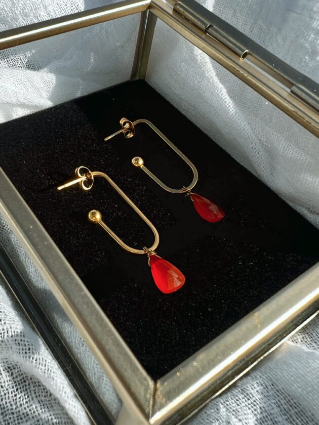 Esti Carnelian Earrings - Image 2
