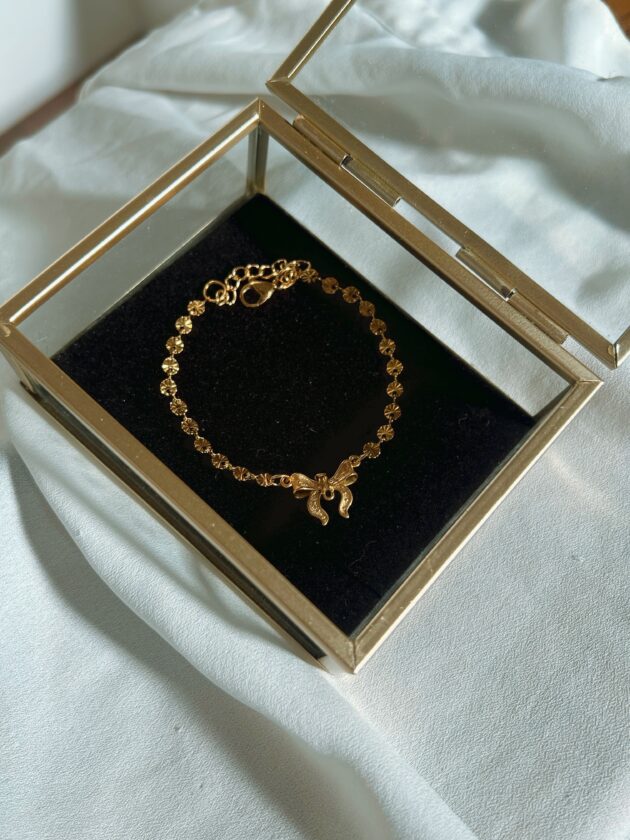 Golden Grace Bow Bracelet - Image 2